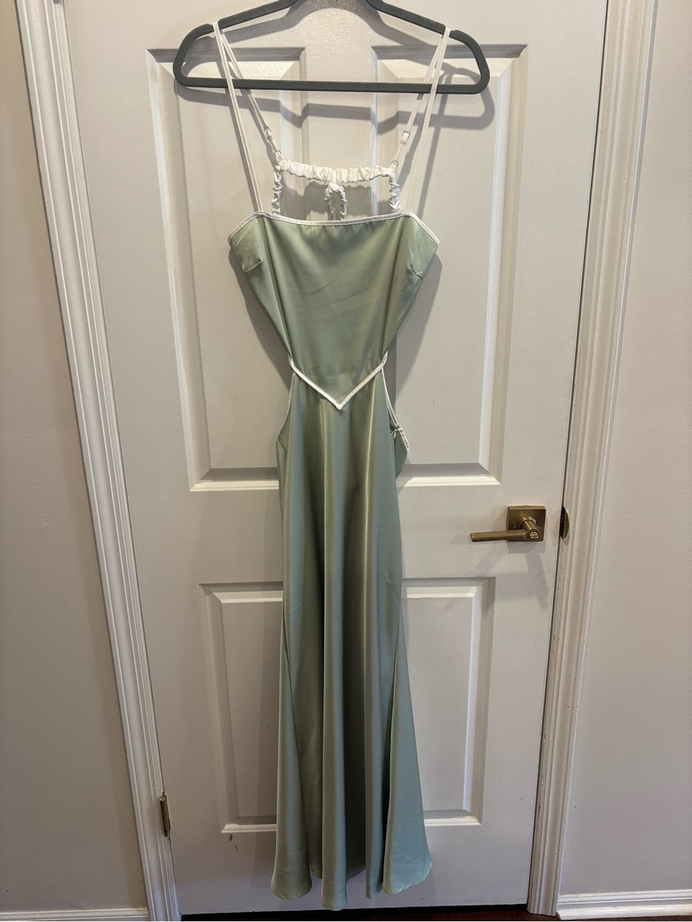 Open Back Green Dress
